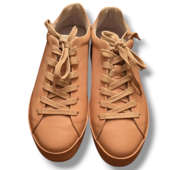 Rag & Bone Spazzolato Pink Leather Sneakers - Picture 1 of 11